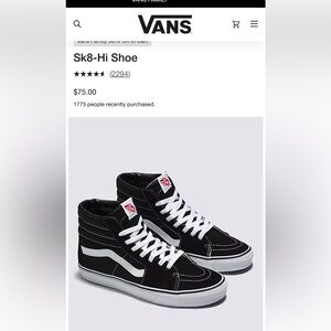 Vans S8-Hi Shoe (worn once!)